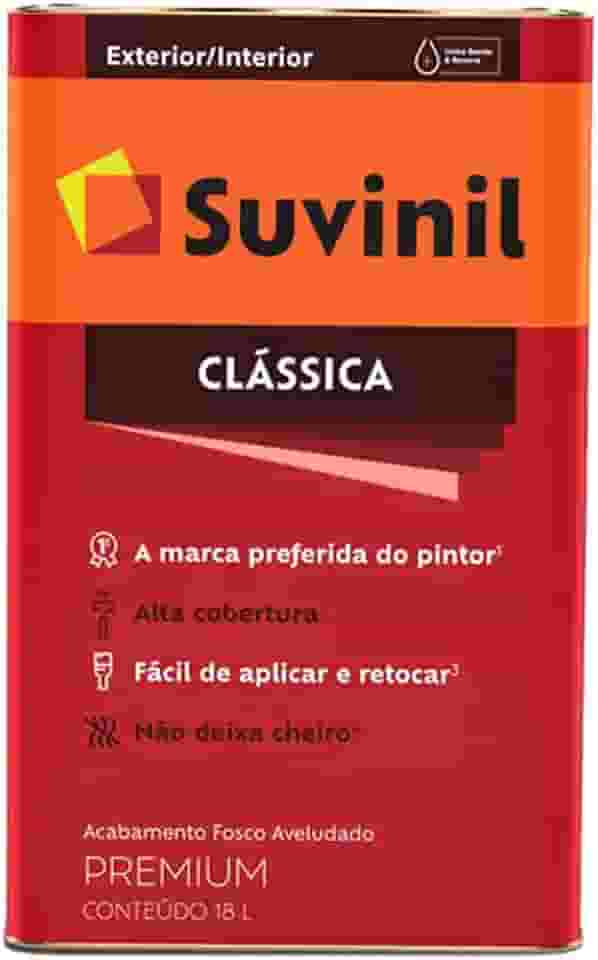 Tinta Suvinil para parede latex PVA classica 18L - Branco neve - 53362346