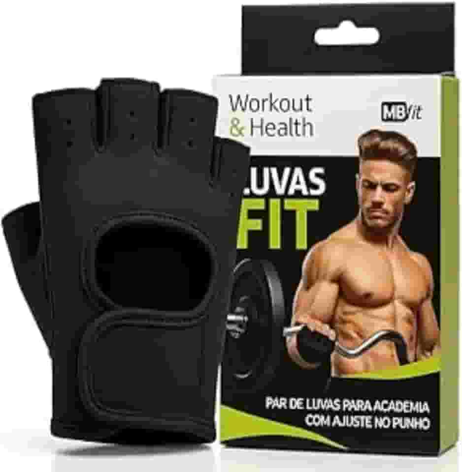 Luva Academia Preta Tamanho Único - Antiderrapante Confortável Com Ajuste No Punho Para Treino E Musculação