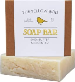 The Yellow Bird Sabonete sem cheiro para pele sensível. Sabonete facial feito à mão sem fragrância e hipoalergênico. Ingredientes naturais, veganos e orgânicos.