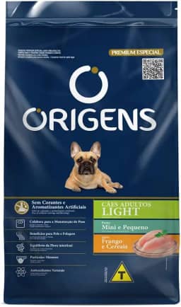 Ração Seca Origens Light Frango e Cereais para Cães Adultos Porte Mini e Pequeno - 3 Kg