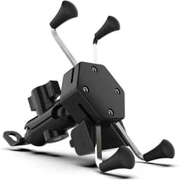 Suporte de Celular com Carregador 2.4a USB Garra para Moto Fixação no Retrovisor ou Parafuso do Guidão