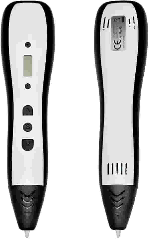 Caneta 3D RP700C com Tela OLED, Design Aerodinâmico, Temperatura Ajustável, Bico de Cerâmica de 0,6mm, Aquecimento Rápido em 25s, Controle de Velocidade, Imprime em PLA/ABS, Branca