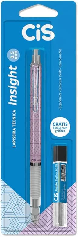 CIS Lapiseira Técnica INSIGHT 0.5mm - Rosa - Blister com 1 unidade + Grafite