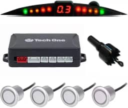Sensor De Estacionamento Tech One Prime Prata 4 Pontos
