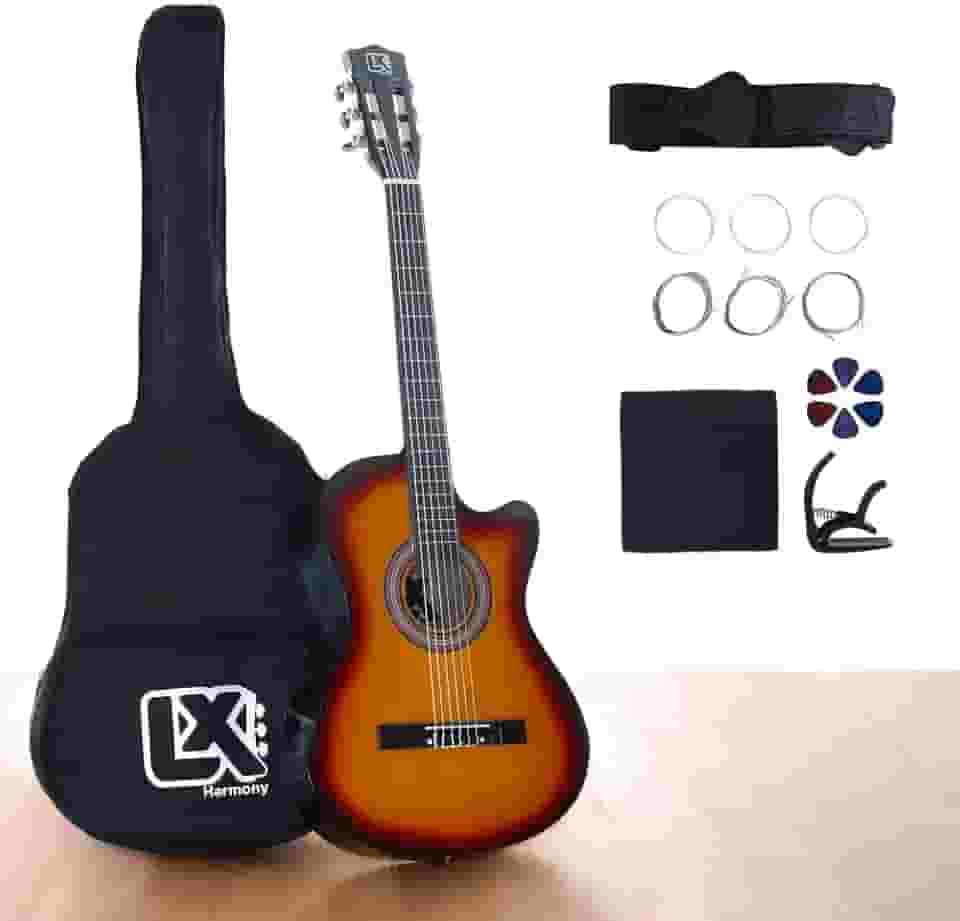 Genérico Violão Clássico Acústico Cutaway 38' Iniciantes - Kit Completo.