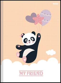 Caderno Brochura Animativa, Capa Dura, Sem Pauta, My Friend, 80 Folhas, Pacote com 5