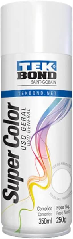 Tinta Aerossol Branco Brilhante Uso Geral 350ml/250g