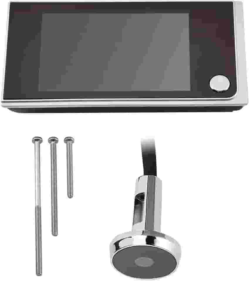 Câmera olho mágico para porta para porta de apartamento com tela LCD colorida de 3,5 polegadas 120° com visor digital de campainha grande angular de 120°, tempo de espera super longo