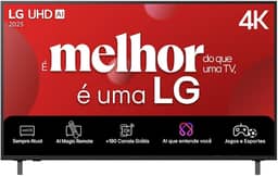 Smart TV 4K 75" LG UHD 75UA85 Processador α7 AI Ger8 4K Super Upscaling Google Cast Alexa Integrado Controle AI Smart Magic WebOS 25