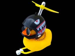 Patinho Enfeite De Guidão Sino Buzina Moto Bike Universal Bicicleta mobilete Pintinho Pato com Capacete de Galinha luz de led interno Helice Duck Malandro Oculos corrente pescoço Sortidos