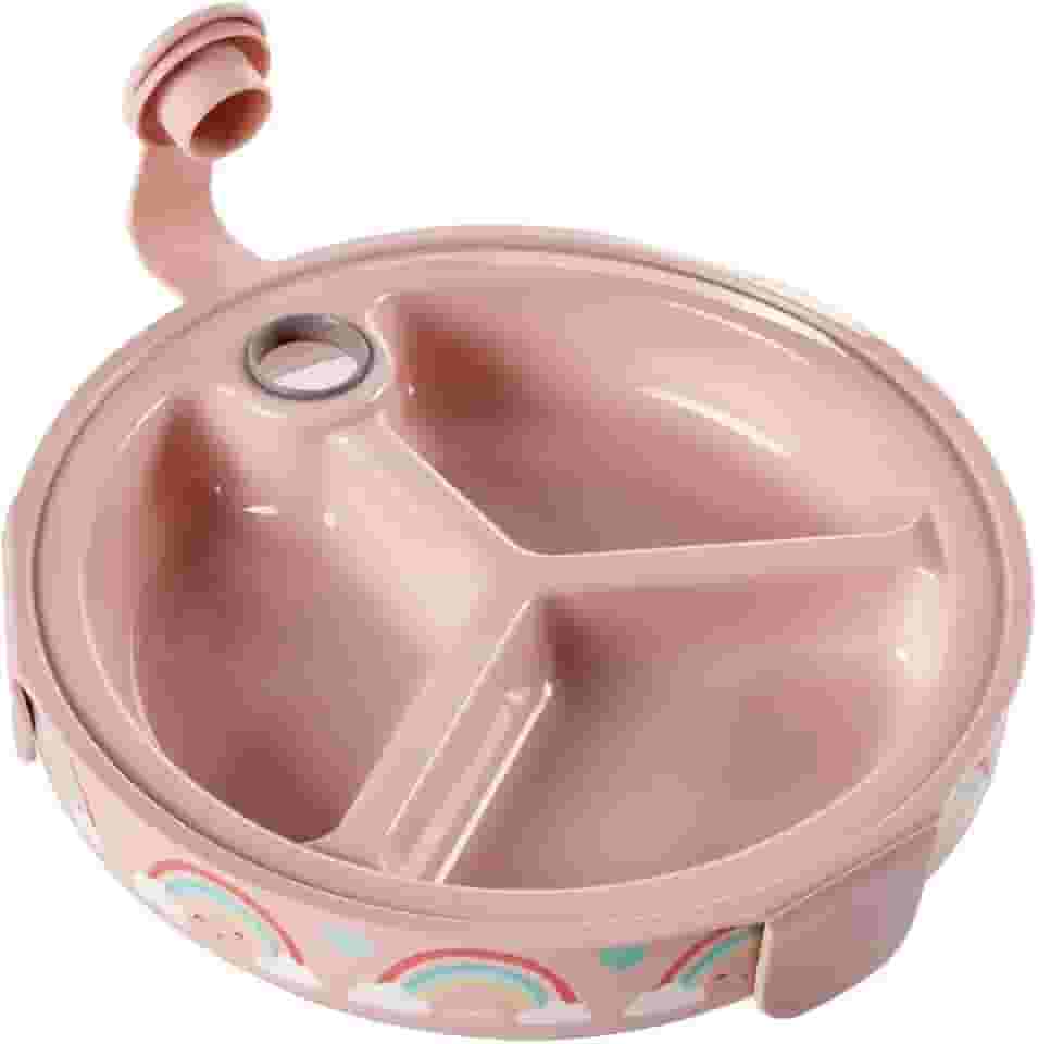 Prato Térmico Decorado Menina, 3 Divisórias C/Travas Plasútil