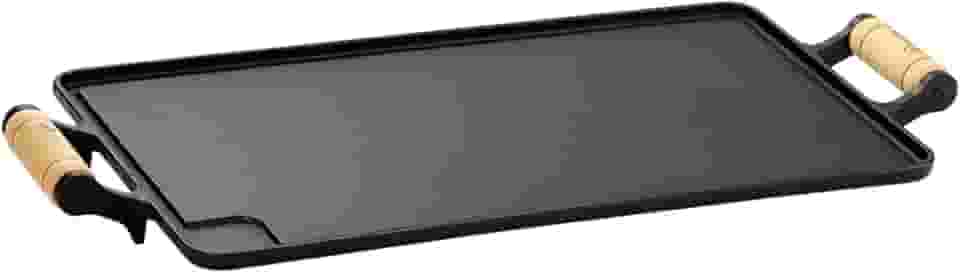 Chapa bifeteira De Ferro Fundido lisa Gourmet Para Cozinha