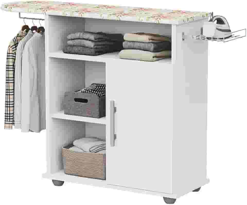 Tabua Para Passar Roupa Com Organizador Prateleiras 1 Porta E&A