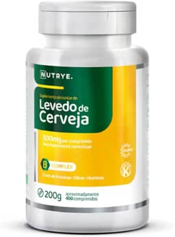 Levedo de Cerveja Nutrye 200 g – Suplemento Alimentar Natural com Vitaminas do Complexo B, Fibras e Minerais – Aprox. 400 Comprimidos