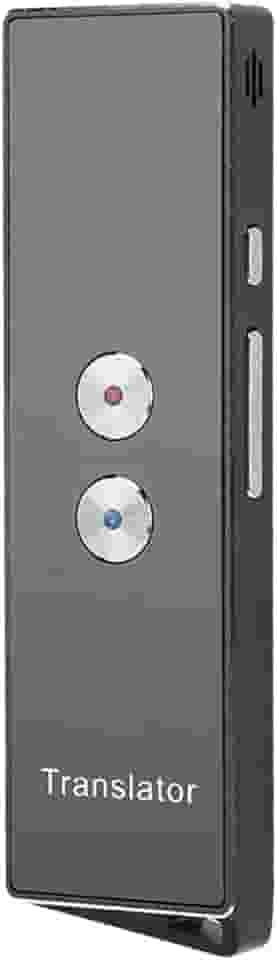 Dispositivo tradutor portátil, tradutor de bolso inteligente em tempo real, 74 idiomas 70 acentos suportados, BT5.0 Tradutor bidirecional portátil para aprender viagens negócios (preto)