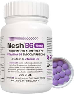 Nesh B6 40mg - Vitamina B6 | Piridoxina - 90 Comprimidos