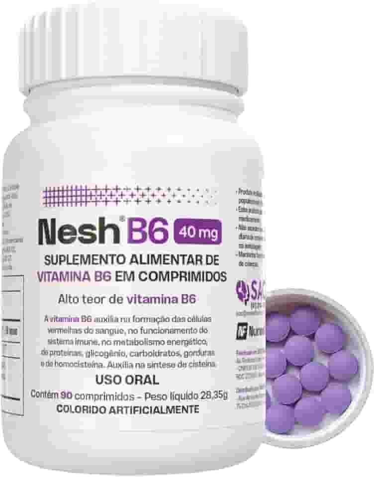 Nesh B6 40mg - Vitamina B6 | Piridoxina - 90 Comprimidos