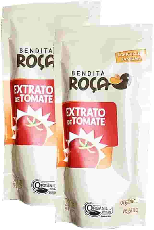 Kit 2x: Extrato De Tomate Orgânico Sachê Bendita Roça 200g