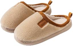 Pantufas femininas de pelúcia, quentes, macias, confortáveis, sem cadarço, para o inverno, para casa, calçado forrado