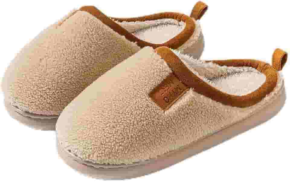 Pantufas femininas de pelúcia, quentes, macias, confortáveis, sem cadarço, para o inverno, para casa, calçado forrado