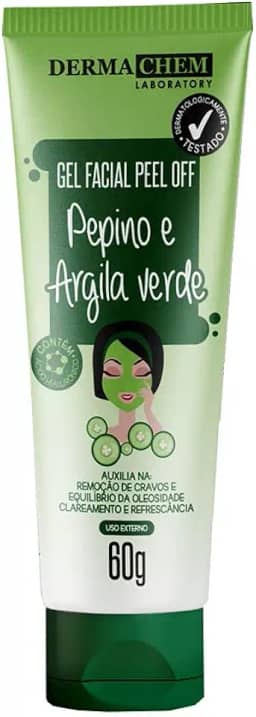 Dermachem Gel Peel Off Pepino E Argila Verde