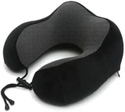 Travesseiro de Pescoço para Viagem, Espuma Viscoelástica, Ajustável