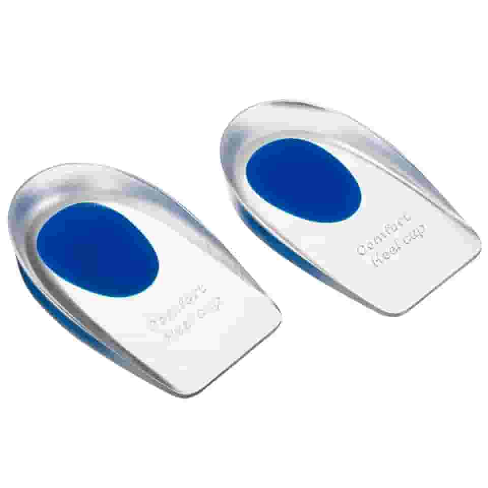Palmilhas Ortopédicas Silicone Gel Hidratante Massageadoras Protetoras de Calcanhar Calçado Sapato Conforto e Alívio de Dor Sking (Azul)