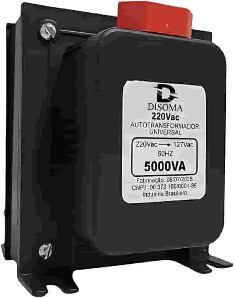 Transformador de voltagem 5000VA Bivolt Disoma 110V para 220V e 220V para110V Potente para Ar Condicionado Até 12000btus, AirFryer, Fogões Elétricos