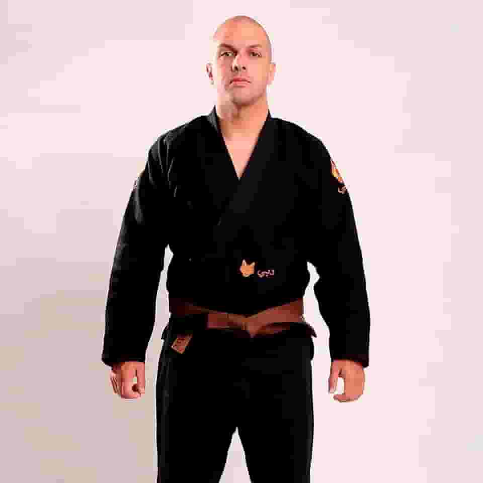 Kimono Jiu Jitsu Vouk Dubai Preto Trançado + Bolsa de Brinde