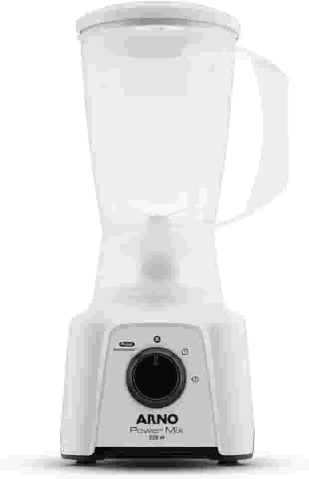 Liquidificador Arno Powermix 550W LQ12, Branco, com 4 Lâminas Zelkrom de Aço Inox, Alta Durabilidade e Desempenho Superior, 110V