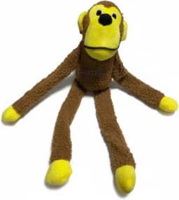 Brinquedo Macaco Marrom para Cães Macaco de Pelúcia Marrom e Bege Brinquedo de Pelúcia Mordedor de Pelucia