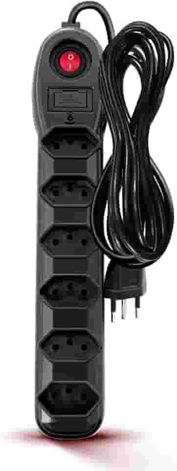 Megatron FILTRO DE LINHA 6 TOMADAS PP 3X0,75 COMPRIMENTO 3 METROS 255 PRETO, 114483