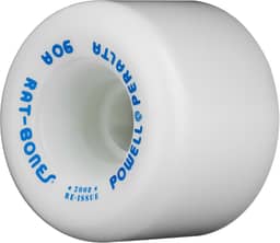 Powell Peralta Rodas de skate brancas Rat Bones 60 mm 90A (conjunto com 4)
