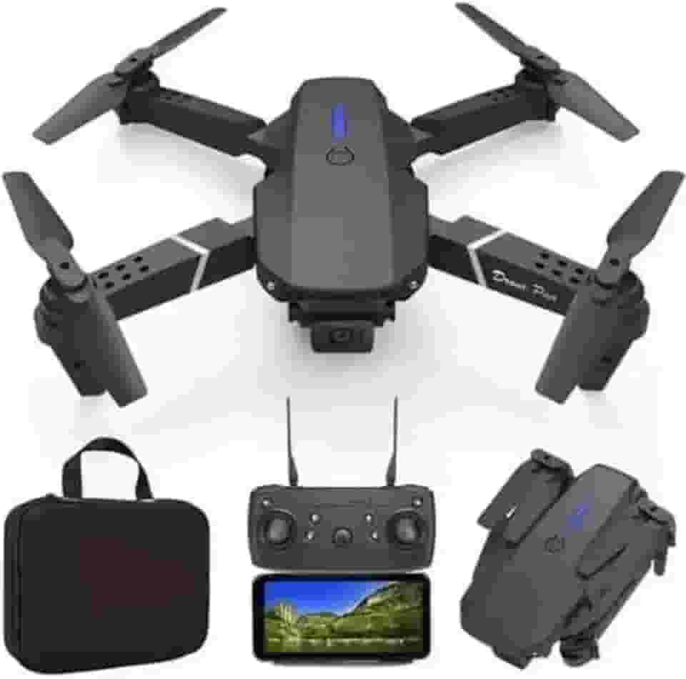 Drone Dobrável 4K com Câmera HD, Controle Remoto e Modo Headless para Iniciantes