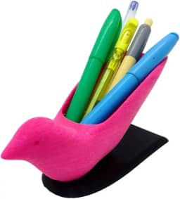 3D Presentes Criativos Porta Caneta Pássaro Little bird Rosa Plástico Porta pincéis Porta Canetas Escritório Porta Lápis Organizador Porta Lápis Fofo Porta Lápis Nerd