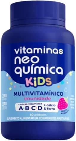 Suplemento Alimentar Kids Imunidades Vitaminas Neo Química 60 comprimidos mastigáveis