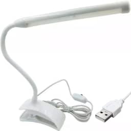 Luminária LED Flexível com Clipe e Cabo USB, 1 Níveis de Iluminação – Ideal para Leitura, Mesa de Estudo, Escritório e Quarto - Lene