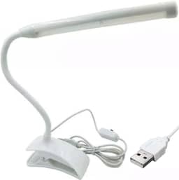 Luminária LED Flexível com Clipe e Cabo USB, 1 Níveis de Iluminação – Ideal para Leitura, Mesa de Estudo, Escritório e Quarto - Lene