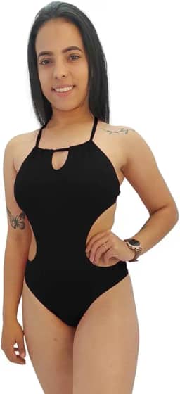 Maiô Frente Única Com Bojo Engana Mamãe Body Traspassado Costas Nua Todo Forrado Tecido Premium