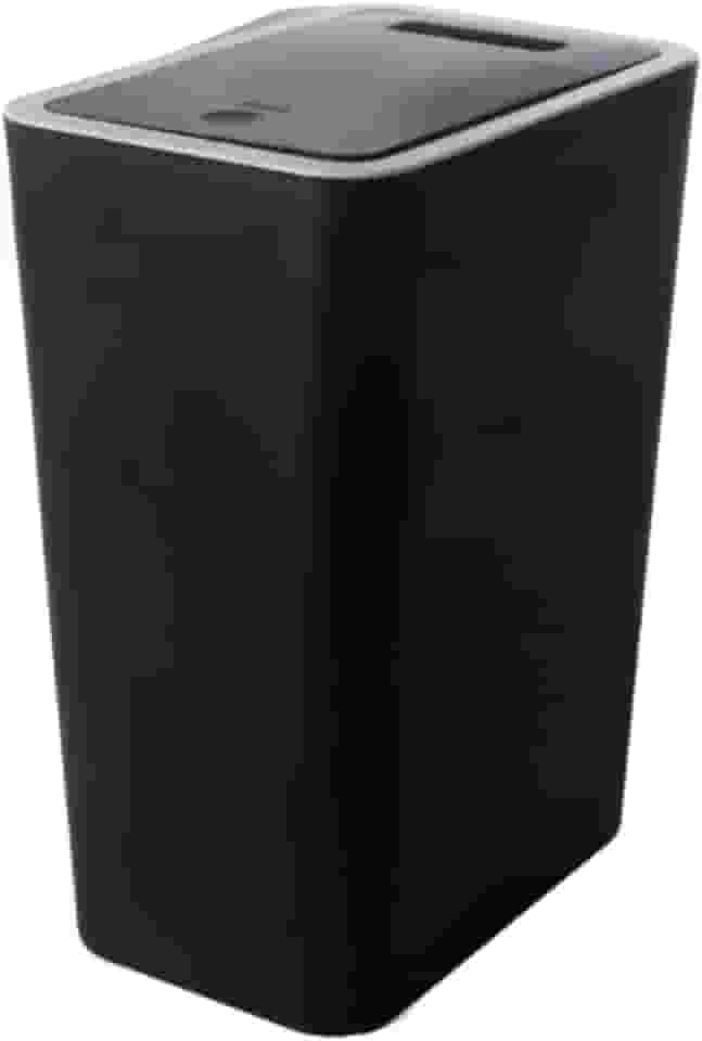 Lixeira ArtDom Tampa Click 10L – Banheiro, Cozinha, Escritório – Design Moderno Compacto (Preto)