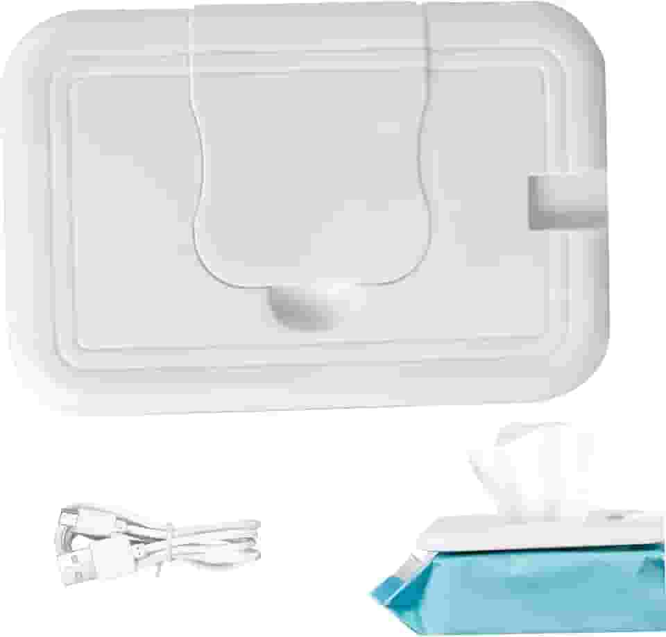 Aquecedor de lenços umedecidos para bebês, carregamento USB de 45 a 55 °C, aquecedor portátil de lenços umedecidos, aquecedor de lenços umedecidos para bebês