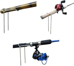 KIT 03 SUPORTES 1 VARA DE PESCA CHÃO FIXO 20 CM