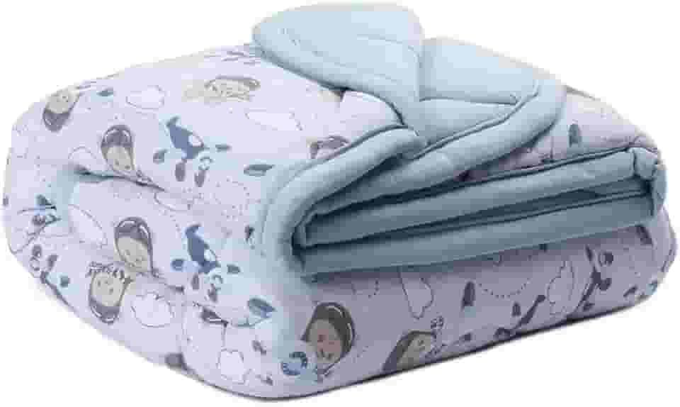 Edredom de Berço Malha Fio Penteado 100% Algodão (Avião)