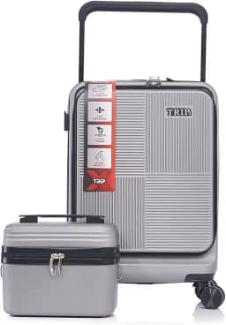 Kit Mala Bordo Notebook Rodas 360° Antifurto Frasqueira P (Grafite)