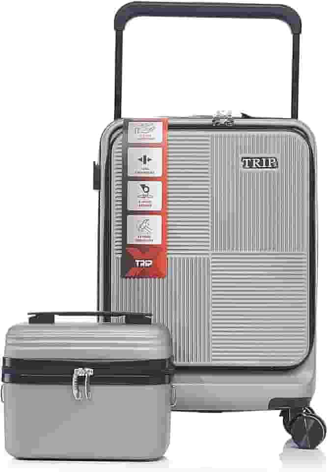 Kit Mala Bordo Notebook Rodas 360° Antifurto Frasqueira P (Grafite)