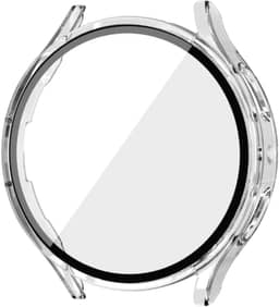 CORONITAS Capa Protetora para Samsung Galaxy Watch 7, 44mm e 40mm, Película 5D Interna, Proteção 360° (Transparente, 40mm)