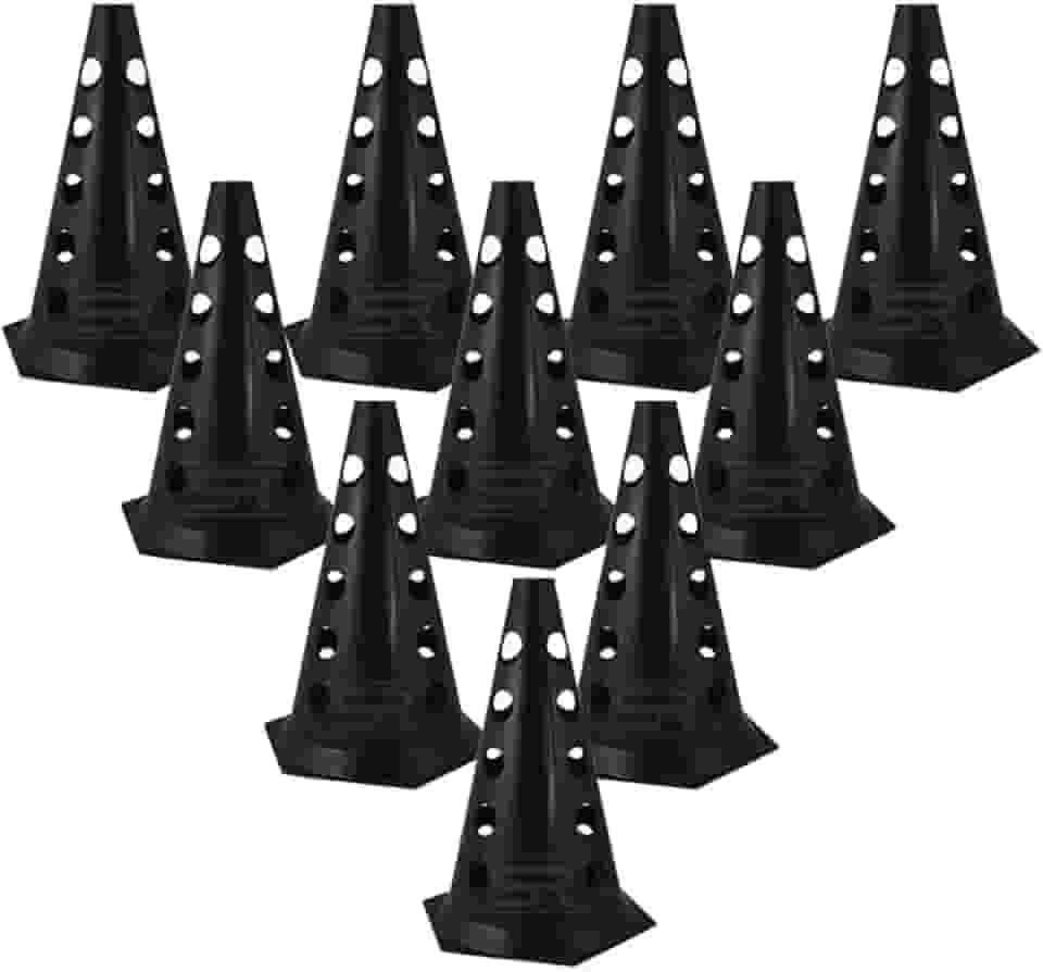 Cone Furado Demarcatório Black 10 Unid. Agilidade Funcional