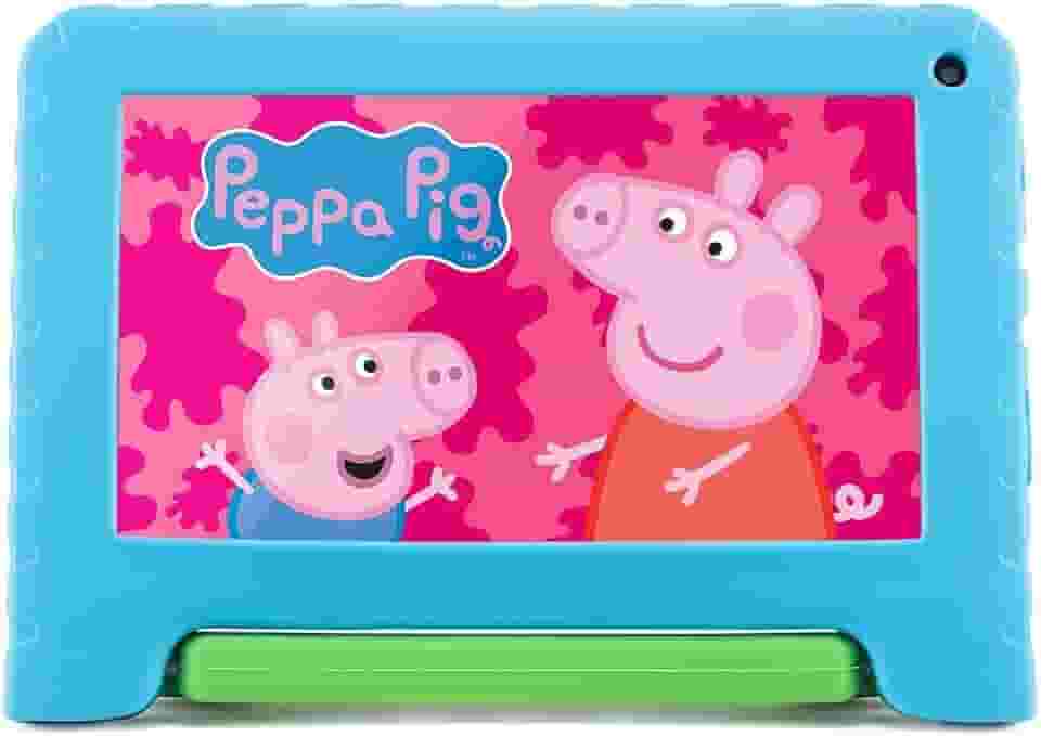 Tablet Infantil Peppa Pig 7" Wi-Fi 4GB RAM 64GB Android 13 Quad-Core com Capa Resistente, Controle Parental e Câmera Frontal 2MP Multi - NB420