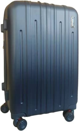 Mala Grande Expansiva Para Viagem 35 Kgs Lisboa - Ultraleve: Mala com Cadeado com Segredo Numérico embutido e Rodas Duplas Giro 360° - Azul