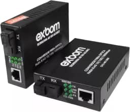 Par Conversor Mídia Fibra Óptica P/ Rj45 Gigabit 1000 Mbps 20 KM